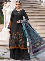 Rayon Black Daily Wear Sequence Work Pakistani Salwar Kameez